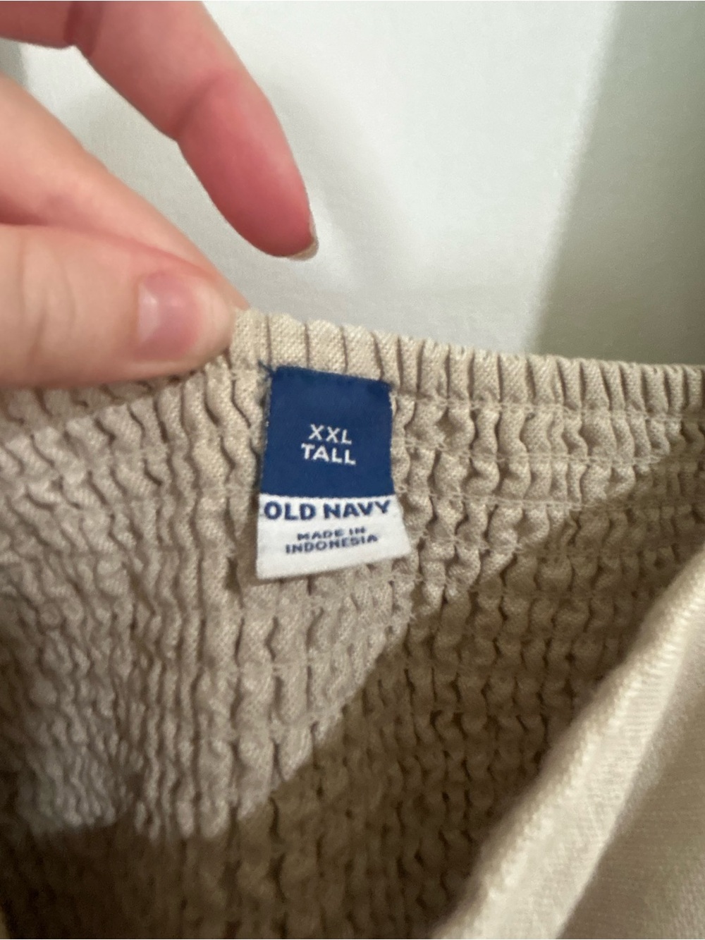 Old Navy Neutral Puff Sleeve Button-Front Midi Dress - Picture 3 of 4